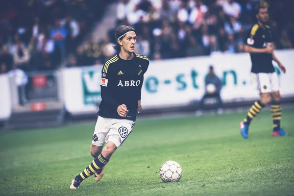 Derby de futebol entre AIK e DIF em Allsvenskan — Fotografia de Stock