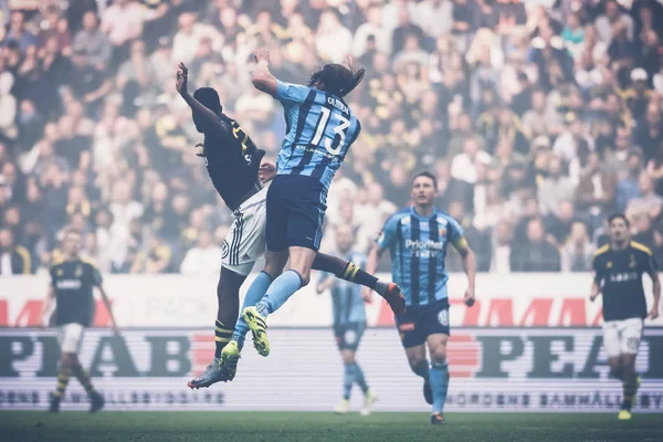 Jonas Olsson (DIF) no derby de futebol entre AIK e DIF em Al — Fotografia de Stock