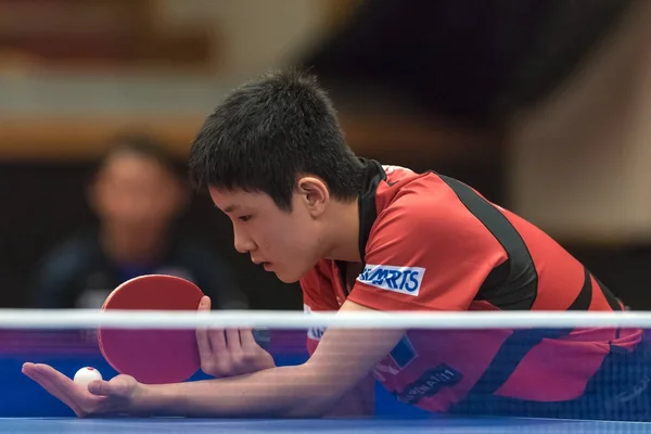 Tomokazu Harimoto (Japón) contra Xu Xin (China) en la mesa te — Foto de Stock