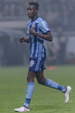 Solna, İsveç, Mart, 18, 2018: Djurgarden forvet Tino Kadewere Svenska cupen yarı final.