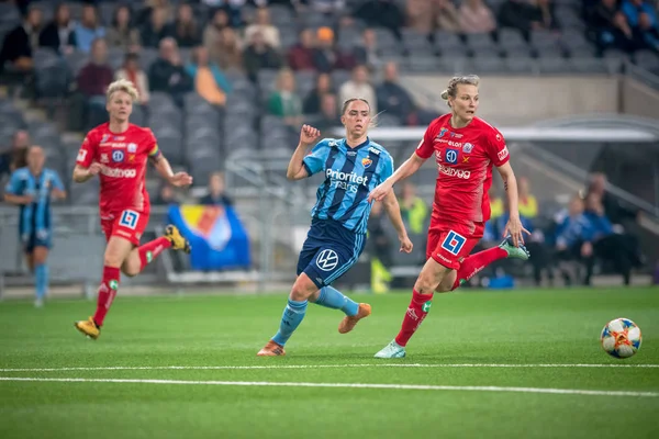 Vänlig fotbollsmatch mellan Djurgården If och Linköping Fc på T — Stockfoto