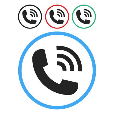 Düz telefon beyaz arka planda izole edilmiş. Vektör illüstrasyonu