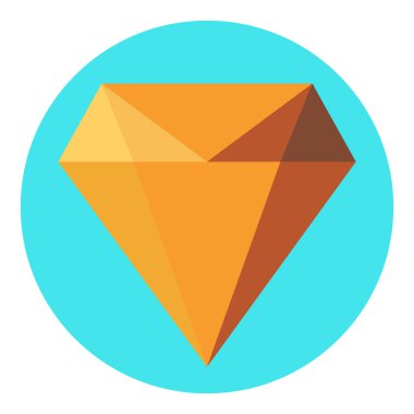 Elmas düz ikon vektörü. Web sembolü. Beyaz arkaplanda mükemmel siyah resim çizimi