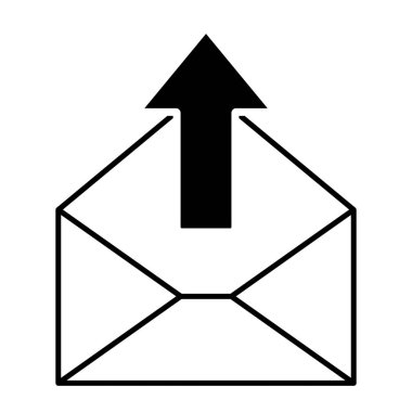 Tasarım ve Web siteleri için posta simgesi. Mesaj vektör illüstrasyon moda sembolü