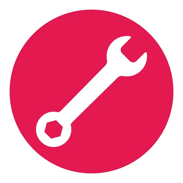 Schraubenschlüssel-Symbol im flachen Stil isoliert auf weißem Hintergrund. Schlüsselsymbol für Ihr Webseiten-Design, Logo, App, UI usw. — Stockvektor