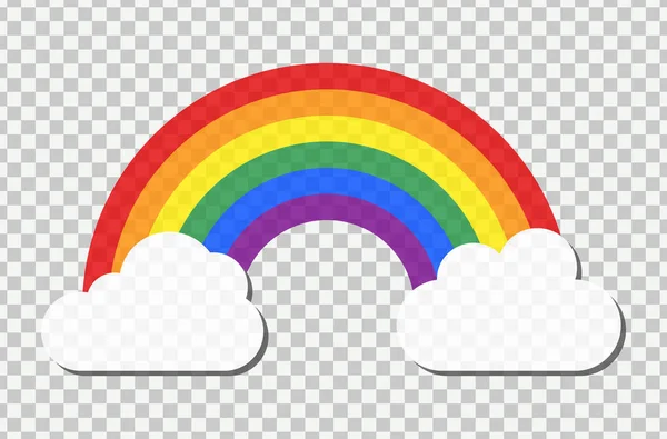 Rainbow decorative icon vector, isolated on background. Colorful graphic design illustration — 图库矢量图片