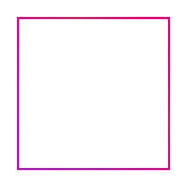 Beyaz arkaplanda izole edilmiş ince renk boş vektör çerçevesi. Pankart ya da manşet için modern tasarım