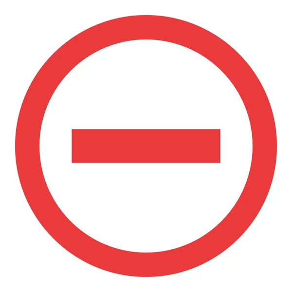 Stoppschild, Symbol leerer Vektor. rote Farbe singe symbol illustration — Stockvektor