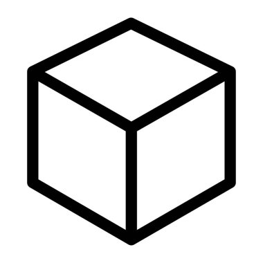 Küp simgesi grafik tasarım vektörü, sembol modern izole illüstrasyon