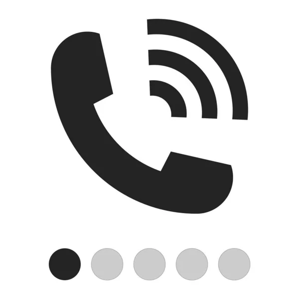 Flaches klingelndes Telefon isoliert auf weißem Hintergrund. Vektorillustration — Stockvektor