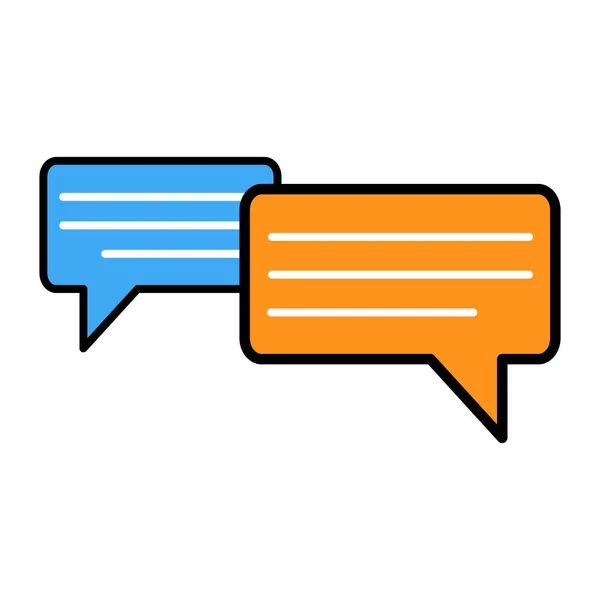 Chat, communication, parler, icône de la parole illustration vectorielle isolé sur fond blanc — Image vectorielle