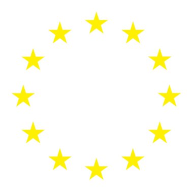 Avrupa resmi altın sendikası bayrağı, Eu bayrağı, arkaplanda izole edilmiş renk