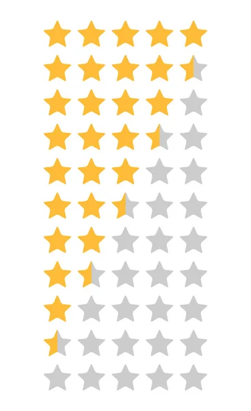 Set yıldızları, müşteri kalitesi sembolü, vektör ürün değerlendirme dairesi simgesi otel, restoran vs.