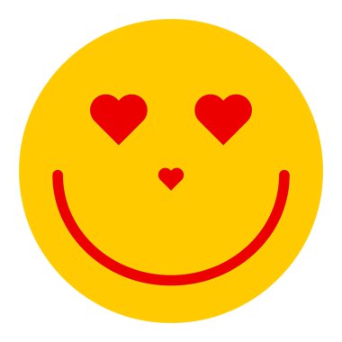 Beyaz arka planda izole edilmiş mutlu gülen surat. Vektör karakter simgesi