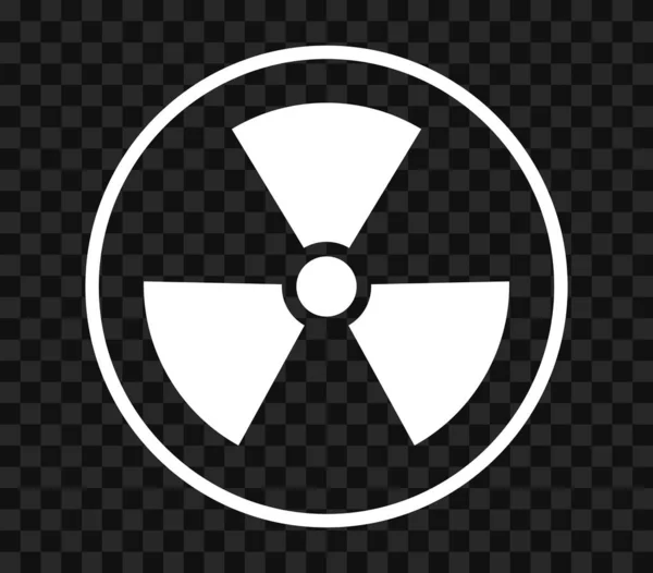 Toksyczny symbol promieniowania wyizolowany na pustym tle. Płaski znak ostrzegawczy — Wektor stockowy