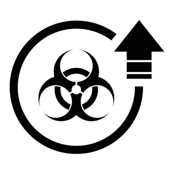 Biohazard icône moderne du site isolé sur fond blanc. Conception pour application mobile et ui — Image vectorielle