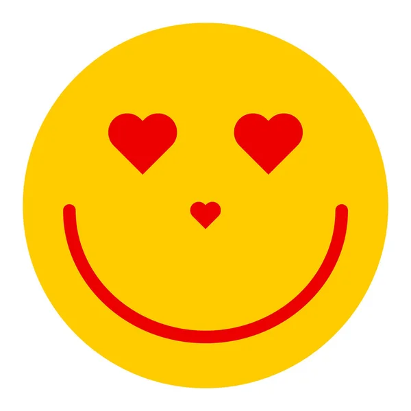 Glückliches Emoticon Lächeln Gesicht isoliert auf weißem Hintergrund. Vektorzeichen-Symbol — Stockvektor