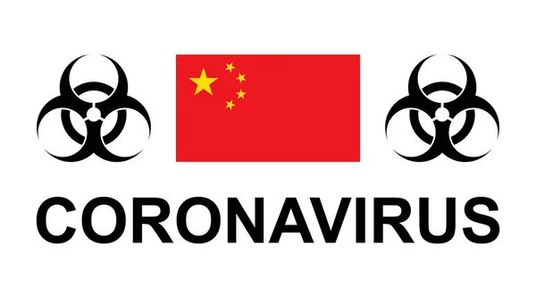 Coronavirus in China. 2019-ncov pictogram nieuwe coronavirus vector concept geïsoleerd op witte achtergrond — Stockvector