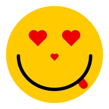 Beyaz arka planda izole edilmiş mutlu gülen surat. Vektör karakter simgesi