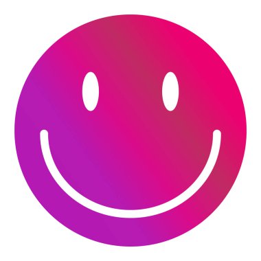 Beyaz arka planda izole edilmiş mutlu gülen surat. Vektör karakter simgesi .