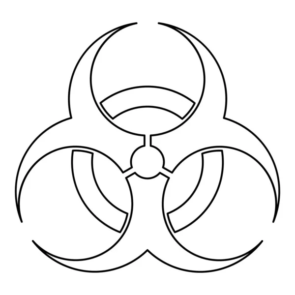 Icono Moderno Del Sitio Web Biohazard Aislado Sobre Fondo Blanco — Vector de stock