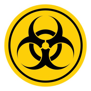 Biyolojik tehlike modern web sitesi simgesi beyaz arkaplanda izole edildi. Mobil uygulama ve ui için tasarım .