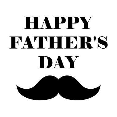 Happy Father Day icon for greeting card isolated on white background. Vector illustration .