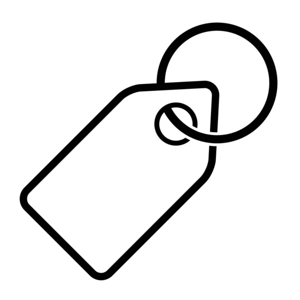 白の背景に隔離されたタグラベルアイコン 空のシンボル フラットボタン ベクトルイラスト — ストックベクタ
