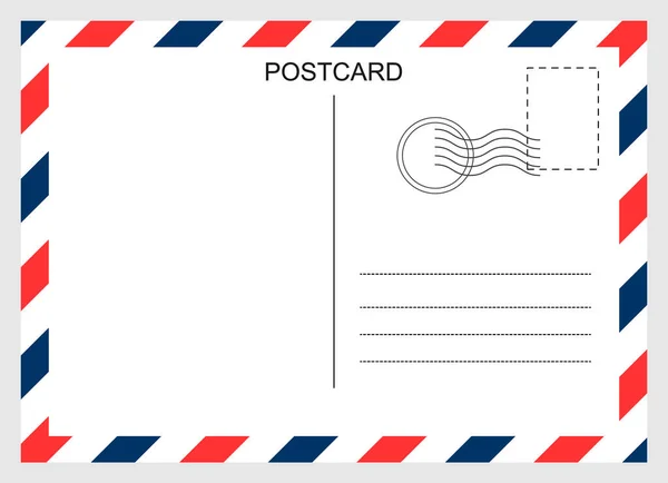 Tarjeta Postal Tarjeta Blanco Viaje Aislada Segundo Plano Diseño Gráfico — Archivo Imágenes Vectoriales