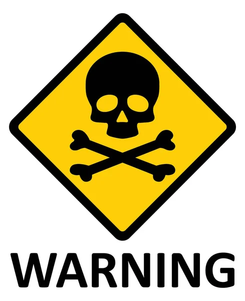 Hazard Warning Symbol Vector Icon Flat Sign Symbol Rectangle Mark — Stockový vektor