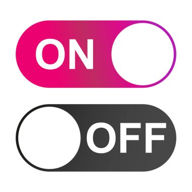 Uygulama için beyaz arkaplanda izole edilmiş açma kapama düğmeleri, ui vs. .