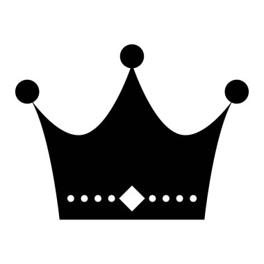 Beyaz arkaplanda Crown düz vektör simgesi izole edildi. Kral resimleme nesnesini imzaladı .