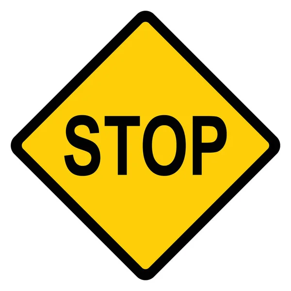 Sluta Skylta Ikonen Stop Förbjuden Vektor Varningssymbol Isolerad Vit Bakgrund — Stock vektor