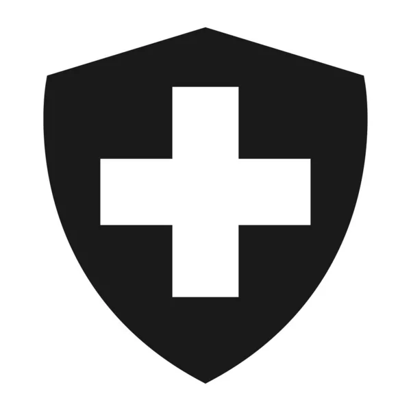 Shield Protect Icon Safety Symbol Defense Logo Web Button Internet — Stock Vector