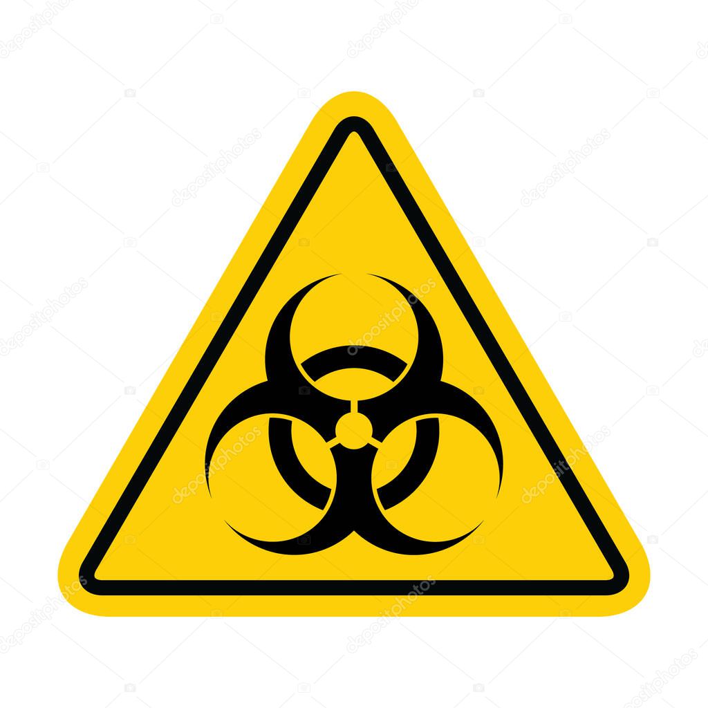 Biohazard modern website icon isolated on white background. Design for mobile app and ui .