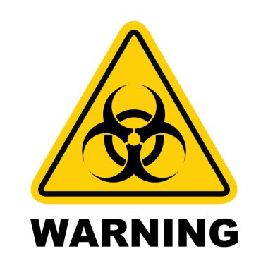 Biyolojik tehlike uyarısı modern web sitesi simgesi beyaz arkaplanda izole edildi. Mobil uygulama ve ui için tasarım .
