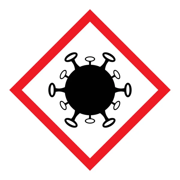 Ikona Koronawirusa Znak Zagrożenia 2019 Ncov Stop Symbol Wektora Epidemii — Wektor stockowy