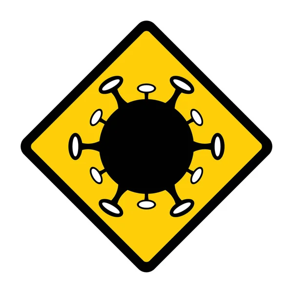 Ikona Koronawirusa Znak Zagrożenia 2019 Ncov Stop Symbol Wektora Epidemii — Wektor stockowy