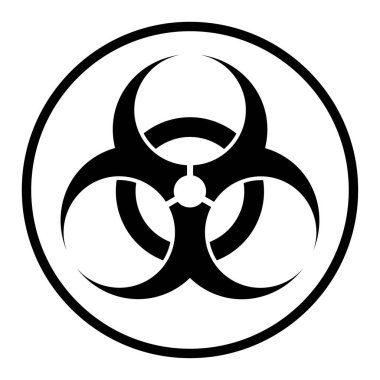 Biyolojik tehlike modern web sitesi simgesi beyaz arkaplanda izole edildi. Mobil uygulama ve ui için tasarım .