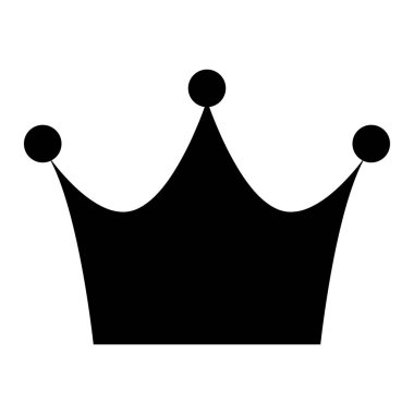 Beyaz arkaplanda Crown düz vektör simgesi izole edildi. Kral resimleme nesnesini imzaladı .