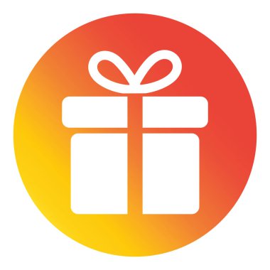 Hediye kutusu simgesi tasarımı. Beyaz arkaplanda izole edilmiş vektör mevcut sembolü .