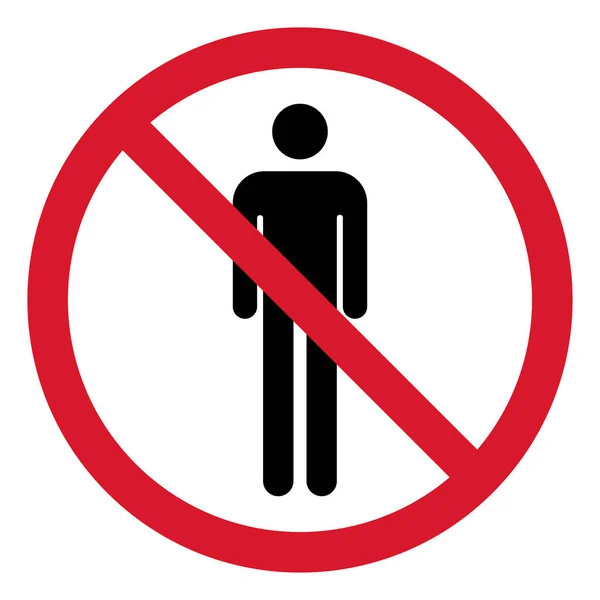 Znak Stopu Ikona Stop Zakazany Wektor Symbol Ostrzegawczy Izolowany Białym — Wektor stockowy