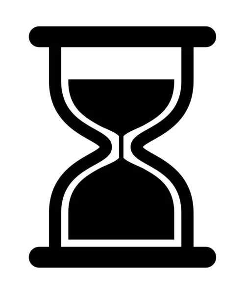 Hourglass Εικονίδιο Διανυσματικό Σχεδιασμό Απομονώνονται Λευκό Φόντο Επίπεδο Χρονικό Σημείο — Διανυσματικό Αρχείο