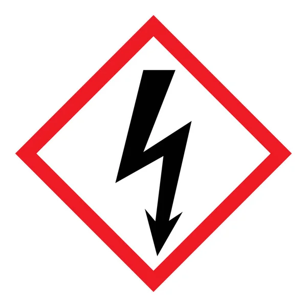 Hochspannungssymbol Gefahrenvektorsymbol Isoliert Auf Weißem Hintergrund Web Taste — Stockvektor