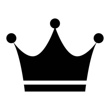 Beyaz arkaplanda Crown düz vektör simgesi izole edildi. Kral resimleme nesnesini imzaladı .