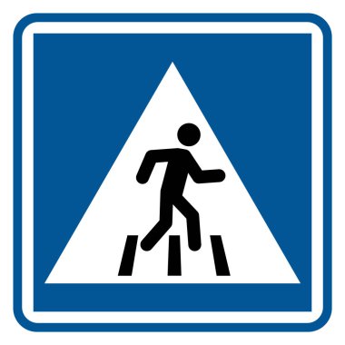 Yaya yasağı işareti ve vektör illüstrasyonu için yürüyüş ikonu girişi yok. Yaya tabelası yok. .