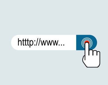 Www internet arama çubuğu simgesi arka planda izole. Web sitesi, uygulama, ui ve logo için araç .