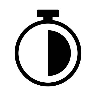 Zaman düzlüğü ikon vektörü, klasik saat tasarımı beyaz arkaplanda izole. Vektör illüstrasyonu .