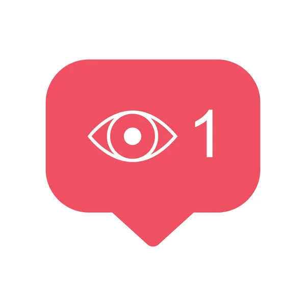 Bekijk Populaire Pictogram Notificatie Symbool Instagram Knop Voor Sociale Media — Stockvector