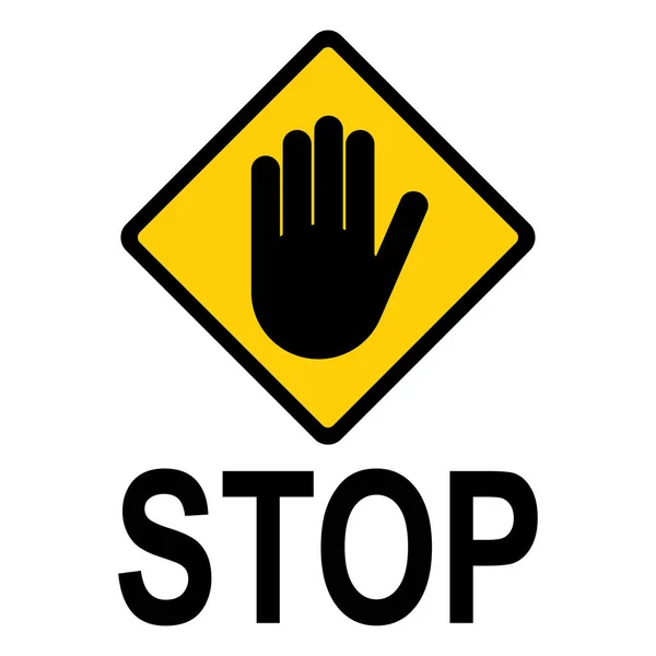 Stop Signe Icône Arrêter Vecteur Interdit Symbole Avertissement Isolé Sur — Image vectorielle